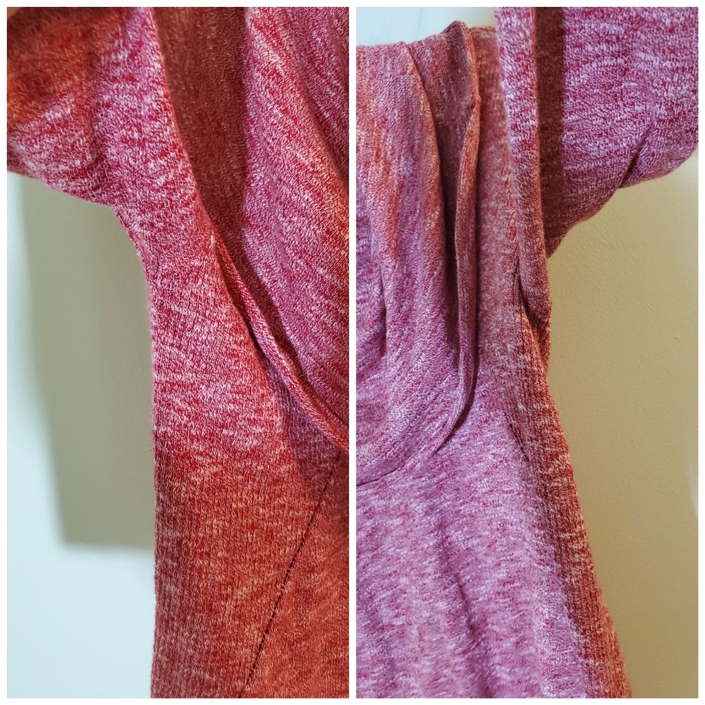 EUC! Kensie Red Woven Knit Cowl Neck Pullover Sweater for Layering Size XS - Picture 8 of 9